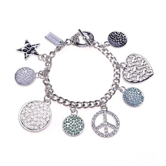 Coach Shine Logo Silver Bracelets CWK